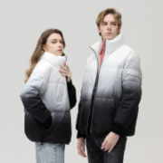 雪中飞 情侣 立领渐变羽绒服 90绒