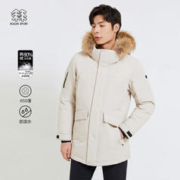 KOLON SPORT KOLONSPORT可隆男女羽绒衣冬季保暖中量户外保暖运动防泼水鹅绒羽绒服 灰褐GE-男190/3XL