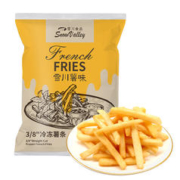 Snow Valley 雪川食品 薯味3/8原味冷冻粗薯条半成品 500g/袋空气炸锅食材油炸预制菜