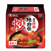 农心 辣白菜拌面(含单包切片泡菜)速食休闲零食品四连包 147g*4包