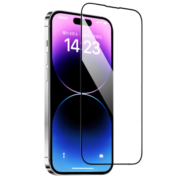 品胜 苹果15钢化膜 iPhone15手机膜高清全覆盖保护贴膜防摔抗指纹前膜 2片装