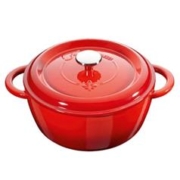 88VIP会员：年夜饭新装备：Fontignac 芳庭 珐琅铸铁炖锅 24cm 樱桃红
