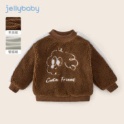 JELLYBABY 男童冬季加绒卫衣 卡其 130CM