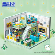 ZHEGAO 哲高 积木拼装兼容乐高喵星人公寓温馨屋儿童拼插玩具男女孩生日礼物 小熊温馨屋DZ6106