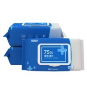京东京造 75%酒精湿巾80片*3包 杀菌率99.9% 湿纸巾 卫生消毒湿巾