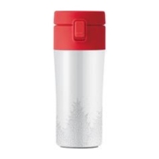 LOCK&LOCK One Touch系列 LHC3280WHT-XM 圣诞乐活 保温杯 360ml 白