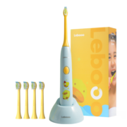 力博得（Lebooo）儿童电动牙刷 智能震动软毛防水全自动 智能声波牙刷 标配四刷头（3-15岁儿童）YOYO 萌趣蓝