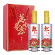 郎酒 顺品郎  光瓶白酒  口粮低度 金盖郎浓酱兼香45度 480ml*2瓶
