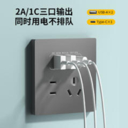 PNTU 国际电工 86型20W快充USB插座开关家用五孔