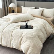 AIDLI A类双面加厚保暖雕花牛奶绒四件套 200*230cm   7.8斤