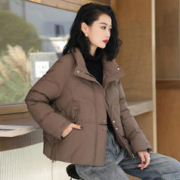 YAYA 鸭鸭羽绒服 短款羽绒服女冬季新款立领小个子时尚百搭宽松保暖面包服外套