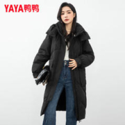 YAYA 鸭鸭羽绒服 女款2023年秋季新款中长款可拆卸帽时尚休闲保暖