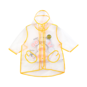 B.Duck小黄鸭儿童雨衣幼儿园男童女童宝宝小孩透明雨披 黄色 XL