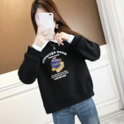 逸蝶情 娃娃领卫衣女秋冬韩版宽松设计感小众加绒加厚翻领polo衫上衣外套