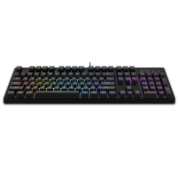 雷柏（Rapoo） V808RGB 机械键盘 有线键盘 游戏键盘 104键RGB背光键盘 原厂Cherry轴 黑色 樱桃红轴