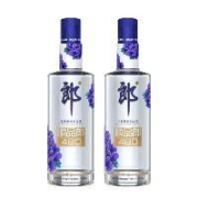 郎酒 顺品郎480蓝款兼香型光瓶白酒 45度 480mL 2瓶*3件