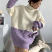 BTTKDL 加厚毛衣女2023新款秋冬季复古显瘦针织衫