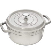 Staub/珐宝珐琅锅法国原装进口铸铁汤锅焖锅家用煲汤炖锅 天蓝色 24cm