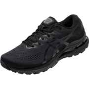 ASICS亚瑟士 男鞋旗舰跑鞋稳定宽楦运动鞋 GEL-KAYANO 28（2E）【HB】 黑色/灰色 42