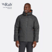 Rab秋冬男士700蓬羽绒疏水硬壳连帽外套防撕裂保暖羽绒服 QDB-49 黑色/BLK S
