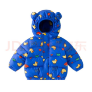 嘟嘟家  宝宝棉服秋冬 深红底兔子 80cm 1件