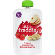 小皮（Little Freddie）果泥婴儿水果泥6个月以上宝宝辅食无添加糖盐欧洲原装进口辅食泥 香蕉草莓苹果泥