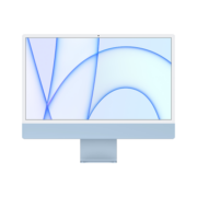 Apple iMac 24英寸  蓝色 4.5K屏 八核M1芯片(7核图形处理器) 8G 256G SSD 一体式电脑主机  MJV93CH/A