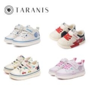 TARANIS 泰兰尼斯 秋款童鞋女宝宝鞋子防滑软底学步鞋男童百搭小白鞋婴儿鞋