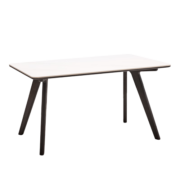 原始原素原始原素岩板餐桌烟熏色实木饭桌1.6米小户型餐桌简约现代 JD4399