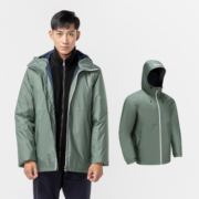 迪卡侬（DECATHLON）外套男户外服装保暖上衣加绒加厚防风帆船 SAILING 100 男款-橄榄绿 M