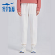 Erke 鸿星尔克 女士棉质收口针织长裤