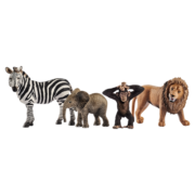 思乐（Schleich S）仿真动物模型小动物玩具 大象狮子玩具动物农场小猫小狗儿童玩具 野生动物盒装42387