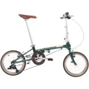 大行（DAHON） D5复古折叠车16英寸5速铬钼钢车架男女城市休闲自行车HAC653 邮政绿