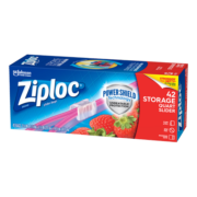 ziploc拉链式食品密封袋 中号42个 可重复使用 食品级收纳袋