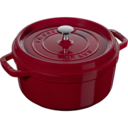 珐宝（staub）法国进口珐琅锅铸铁锅汤锅双耳煲汤锅烹饪锅酒红色24cm 40502-294