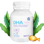 澳乐乳DHA儿童宝宝海藻油dha植物胶囊澳洲原装进口100mgDHA 儿童DHA藻油胶囊90粒*1瓶