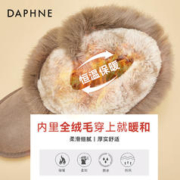 DAPHNE 达芙妮 雪地靴女冬季加绒加厚2023新款蝴蝶结面包鞋保暖棉鞋短靴女