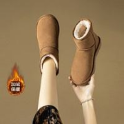 YEARCON 意尔康 冬季短筒加绒休闲女棉靴