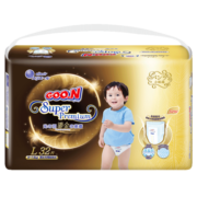 大王GOO.N光羽鎏金短裤型尿不湿 L32片(9-14kg)婴儿大号羽感透气