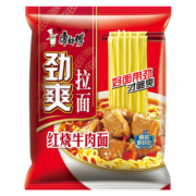 康师傅 方便面整箱装 劲爽红烧牛肉面*24袋 泡面袋装速食