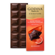 GODIVA 歌帝梵 黑巧克力排块90g 72%可黑巧克力零食 歌帝梵血橙黑巧90克