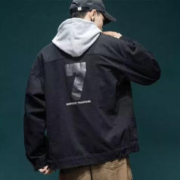 WEISSVEYRON 美式复古机车牛仔外套