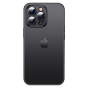 摩斐 适用苹果15promax手机壳 iphone15promax保护套硅胶镜头全包防摔超薄磨砂款 苹果15【深空黑】镜头全包丨超薄磨砂 配9D防爆膜