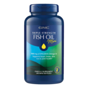健安喜GNC三倍深海进口鱼油迷你软胶囊Omega-3/DHA1000mg*240粒