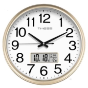 TIMESS钟表挂钟客厅静音钟挂墙日历家用时尚2023新款时钟石英创意
