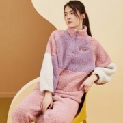 顶瓜瓜睡衣女秋冬新款摇粒绒保暖家居服套装