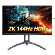 AOC 爱攻27英寸155Hz 2K电脑显示器游戏电竞显示屏HDR400 1MS响应支持升降旋转壁挂 AG273QXE/2K高清155HZ/HDR400