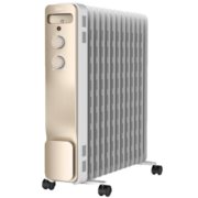 美的（Midea）取暖器 电热油汀 立式电暖器 电暖气片 暖风机家用 13片2200W功率全屋升温烘衣加湿暖脚烤火炉 【旋钮调温2200W 油汀式 超级单品】