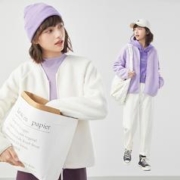 youdao 网易有道 网易严选羊羔绒摇粒绒外套女秋冬新款保暖时尚显瘦百搭毛绒短外套