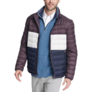 TOMMY HILFIGER 正品TOMMY HILFIGER汤米秋冬男装棉衣时尚拼色立领外套保暖棉服